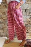 Nonni Gingham Relaxed Barrel Pant Sangria